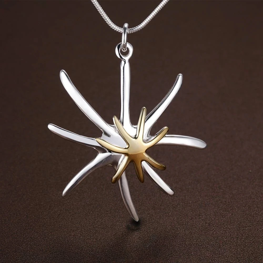 Hot trend 925 Sterling Silver fine Starfish Pendant Necklace For Women Fashion Holiday gifts party wedding streetwear Jewelry