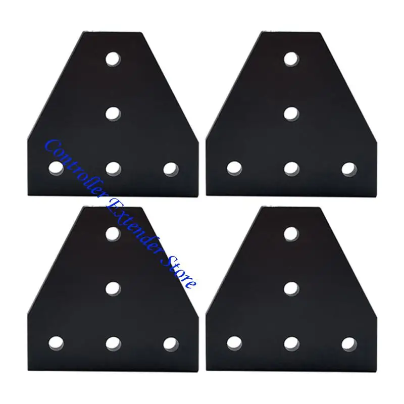 

N84b 4pcs 5 -отверстие угловая пластина наружная шарнирная плата Кронктор Кронктор Алюминиевый профиль угловой кронштейн