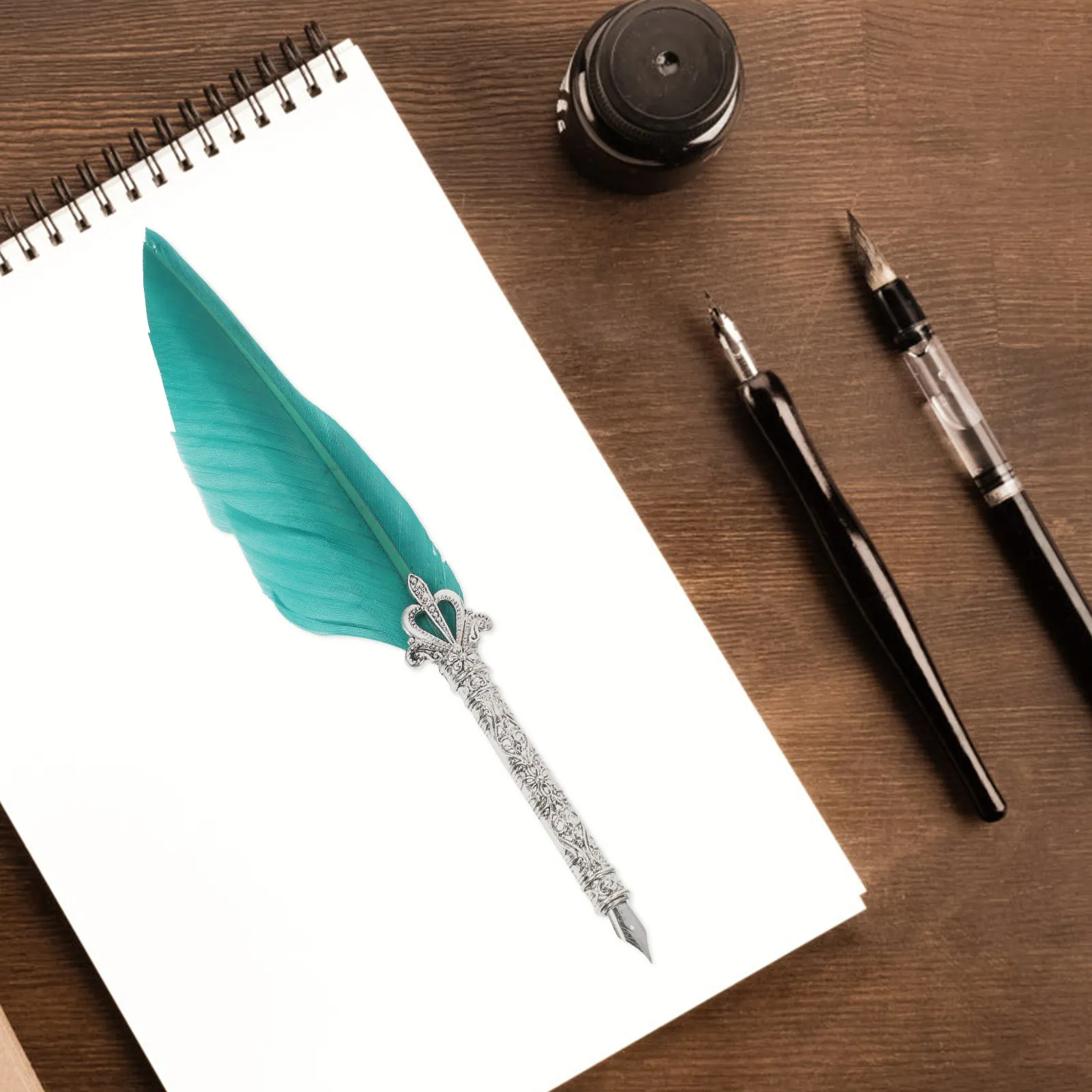 

1Set Premium Wing Fountain Style Dip Pen Set Fine Craftsmanship Smooth Polished Edges Comfort Grip for Calligraphy