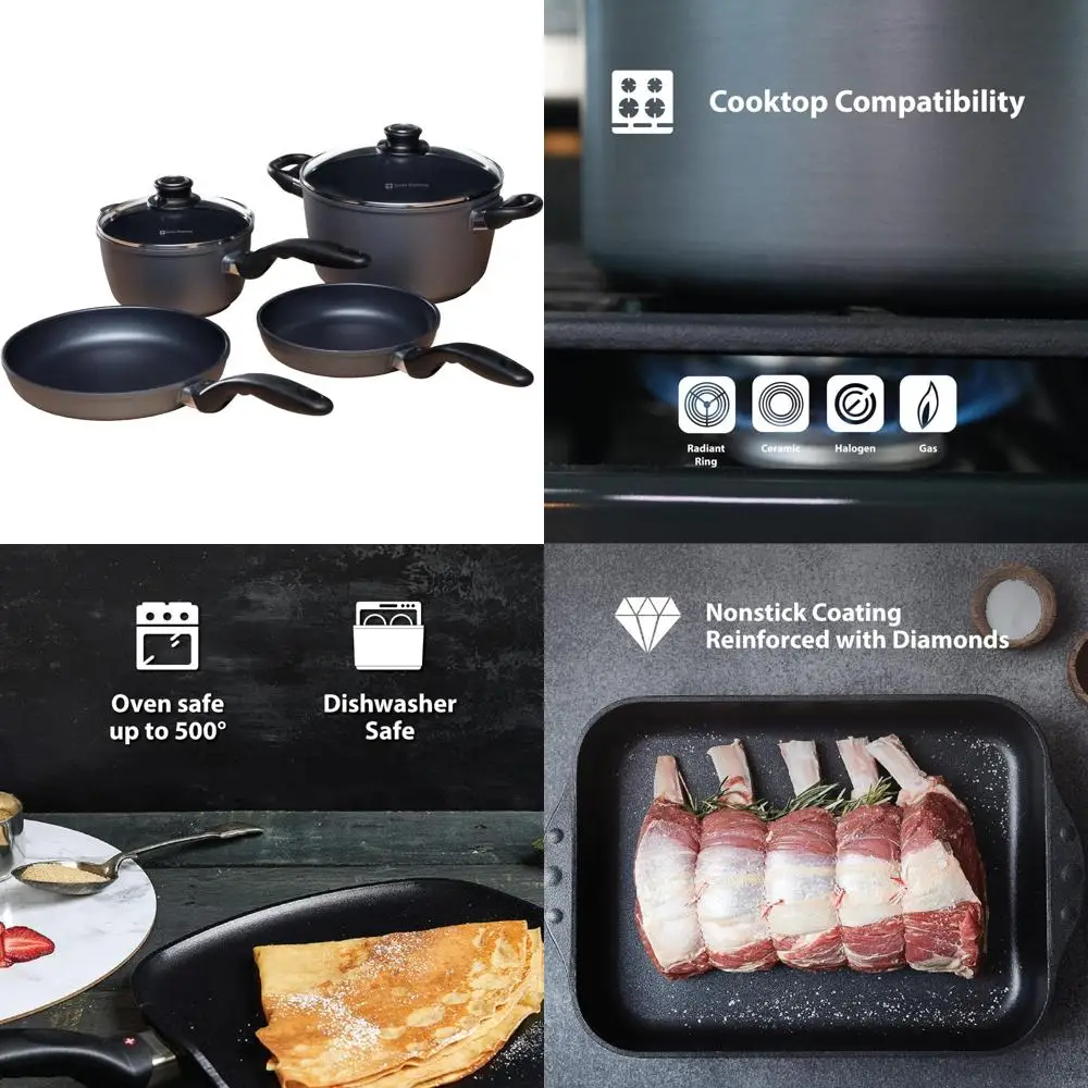 

Kolex 12-Piece Granite Nonstick Cookware Set, PFOA-Free, Suitable for All Stoves with Pots and Pans