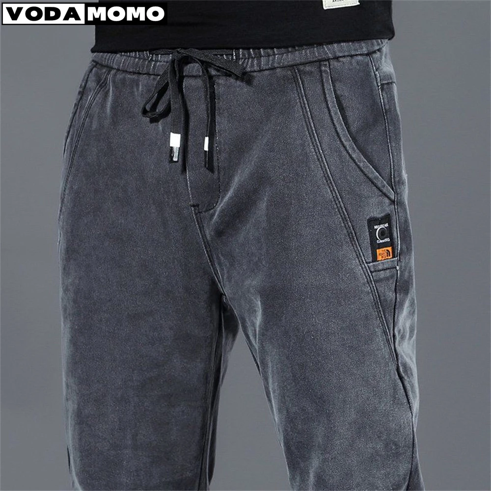 Hip Hop Harem Jeans Pants Men Loose Joggers Denim Casual Sweatpants Korea Ankle Length Trousers Streetwear Male MEN clothing