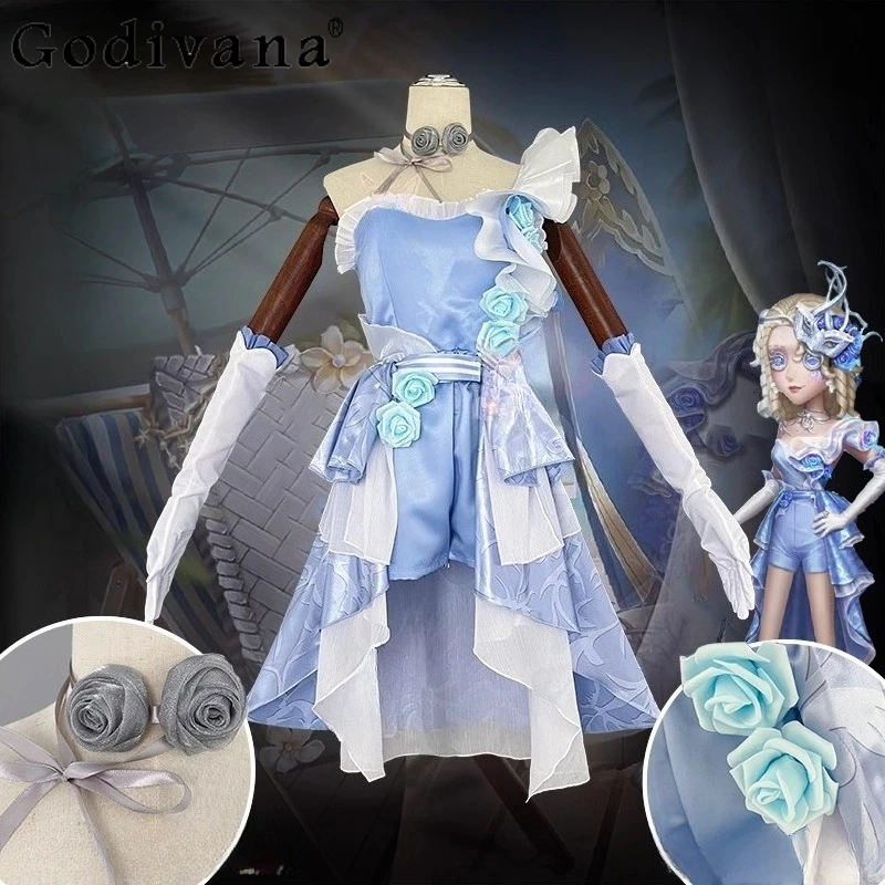 

Passage of The Rose Uniform Dress Girl Identity Bourbon Barmaid Cosplay Dress Anime Halloween Party Costumes Women Game Dress