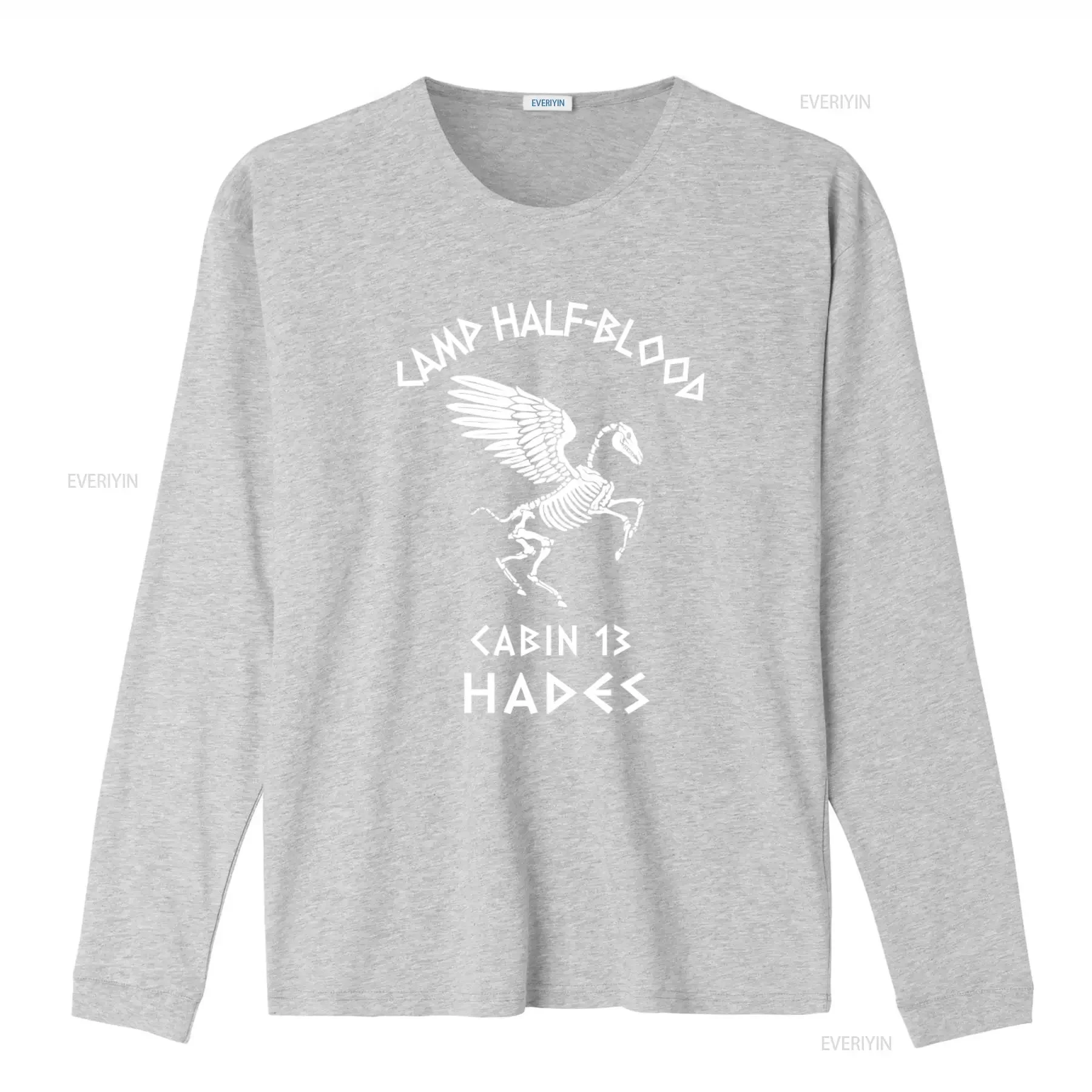 Cabin 13 Camp Half Blood Skeleton Hades Percy Jackson Olympians Boy T Shirt Print Hip Hop Streetwear vintage Washed Stretched view 4