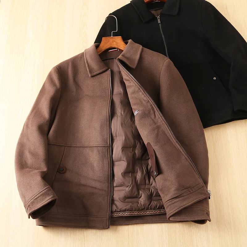 

Импортное мужское верхнее пальто Camere со съемным гусиным пухом, роскошное шерстяное пальто тысячи уровня, дешевый...