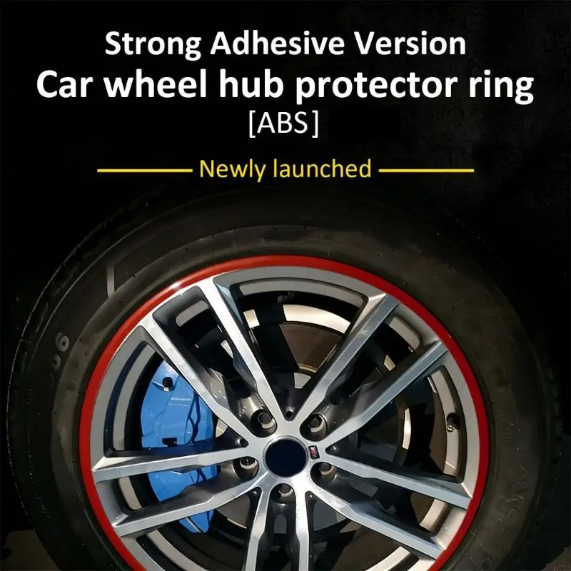 ABS Hub Protector Rings for 19 Inch Featuring Easy Adhesive Installation Modern Sporty Designs for Vehicle D7YA