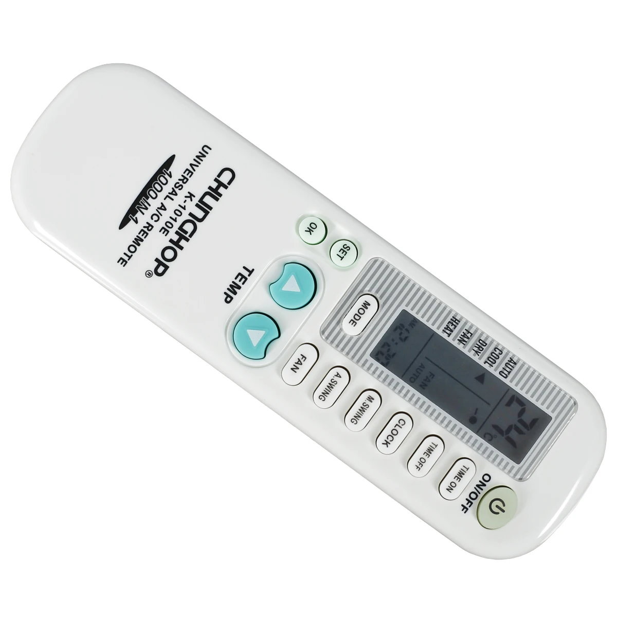 K-1010E 1000 في 1 جهاز تحكم عن بعد عالمي A/C لمستشعر AUX York Tadiran Akira Teco Teac جهاز تحكم مكيف الهواء شاشة LCD