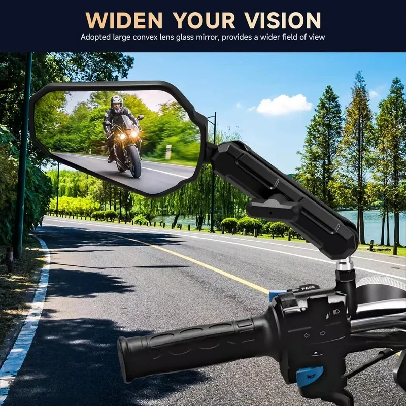 WB1 2 PCS Adventure Cruiser Off-road Motorcycle Modified Rearview Mirror For Bajaj Dominar 250 400 Avenger Pulsar NS/200 RS/200 
