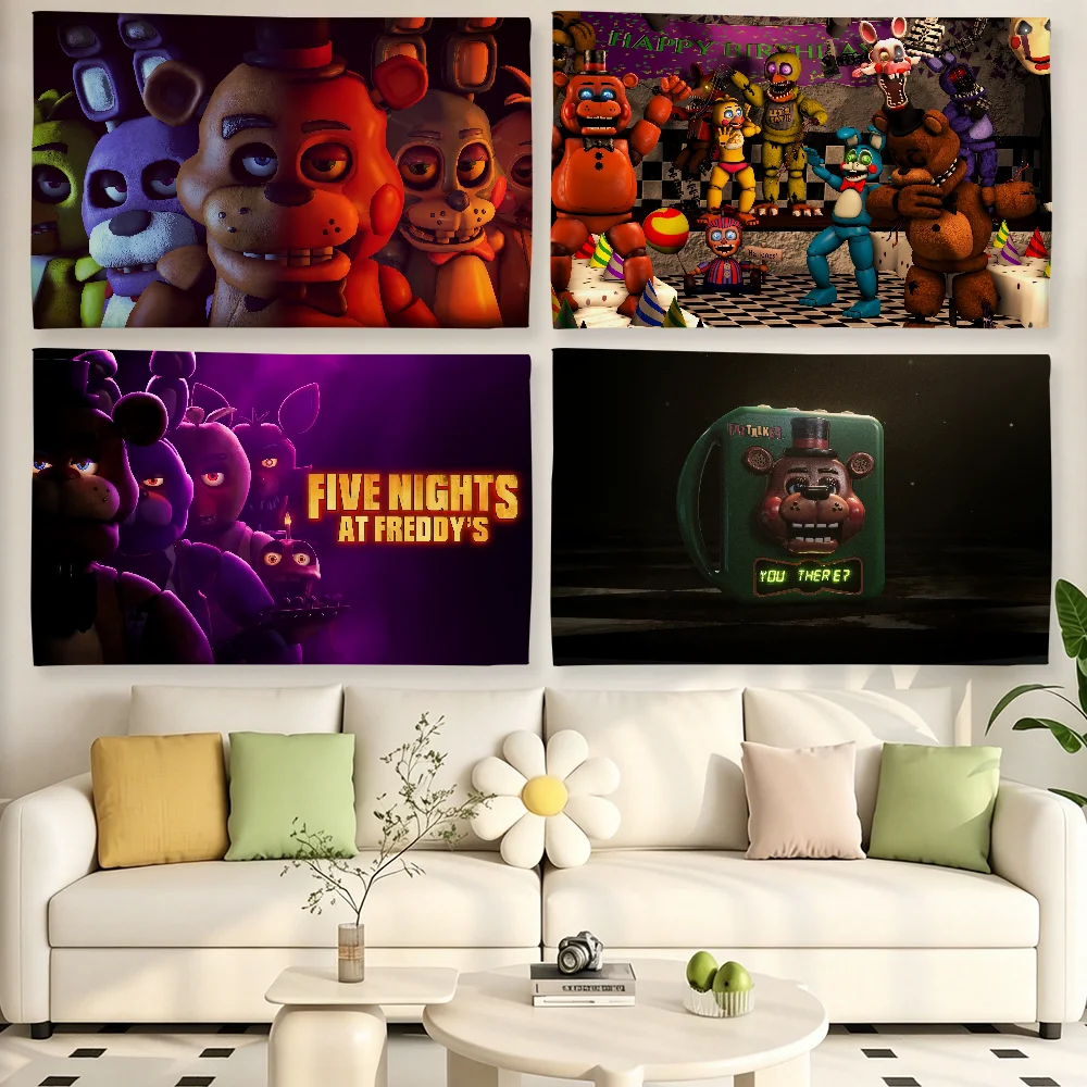 Game F-Fnaf Anime Five-nights-At-Freddys flag For Living Room Home Dorm Decor Wall Outdoor Camping Party Banner Gifts