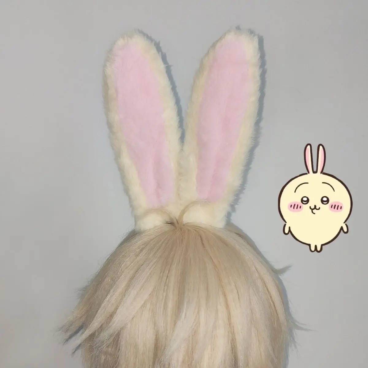 Chiikawa Usagi Hasenohren-Stirnband - Flauschige Kaninchenohren Cosplay-Haarband für Anime-Fans Halloween-Party Kostüm-Requisiten Geschenk