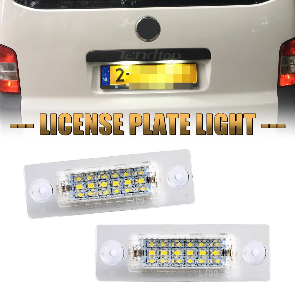 2X LED Canbus License Plate Light Rear Light for Volkswagen Touran Golf Caddy Jetta MK5 T5 Passat Limousine Skoda 2X LED Canbus