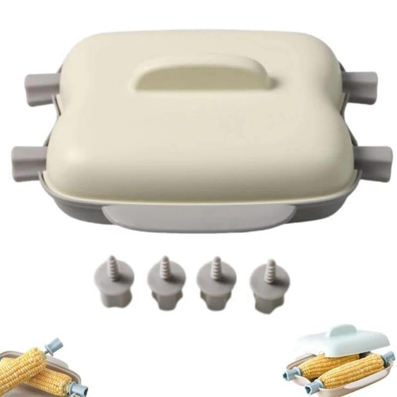 AU-Microwave Corn Steamer, Microwave Corn Steamer With Lid And Handle, Food Grade Steamer, Kitchen Dormitory Tools