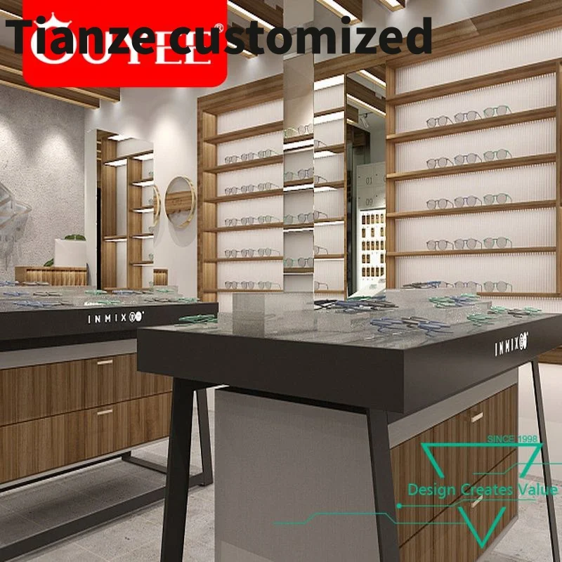 

Customized-Elegant Fashion Wood Retail Optical Store Eyeglasses Display Shelf