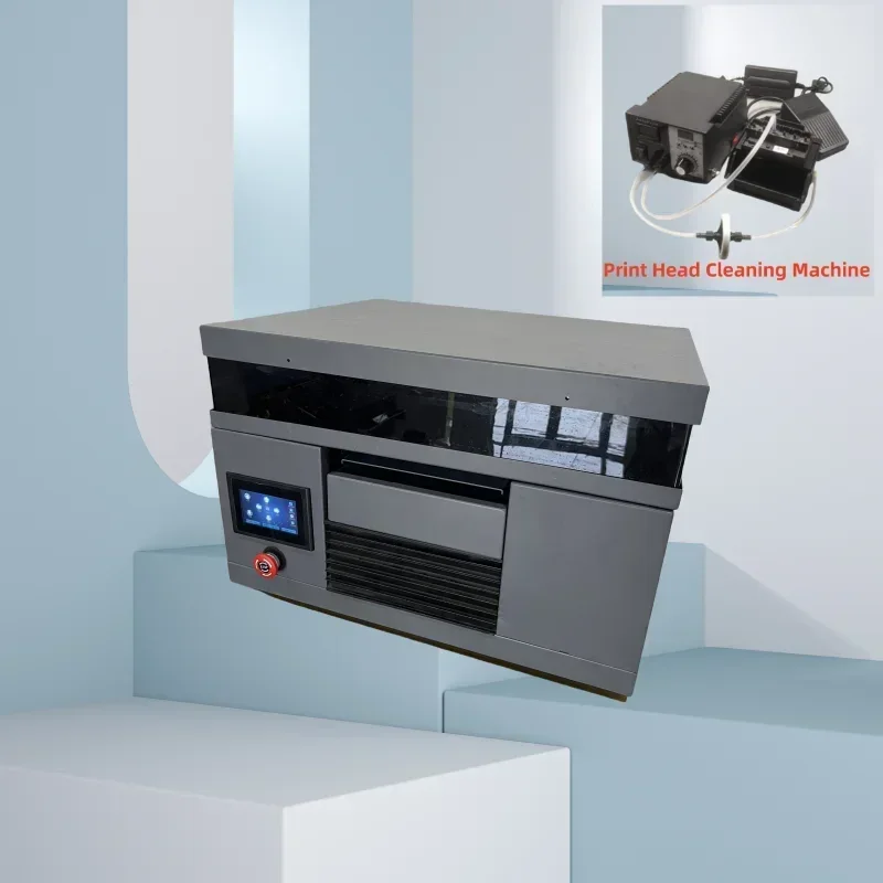 

Недавно разработанный небольшой формат XP600 YMCKWW 6-цветный четырехосевой плоский УФ-принтер формата А4 с бесплатной печатной головкой для очистки