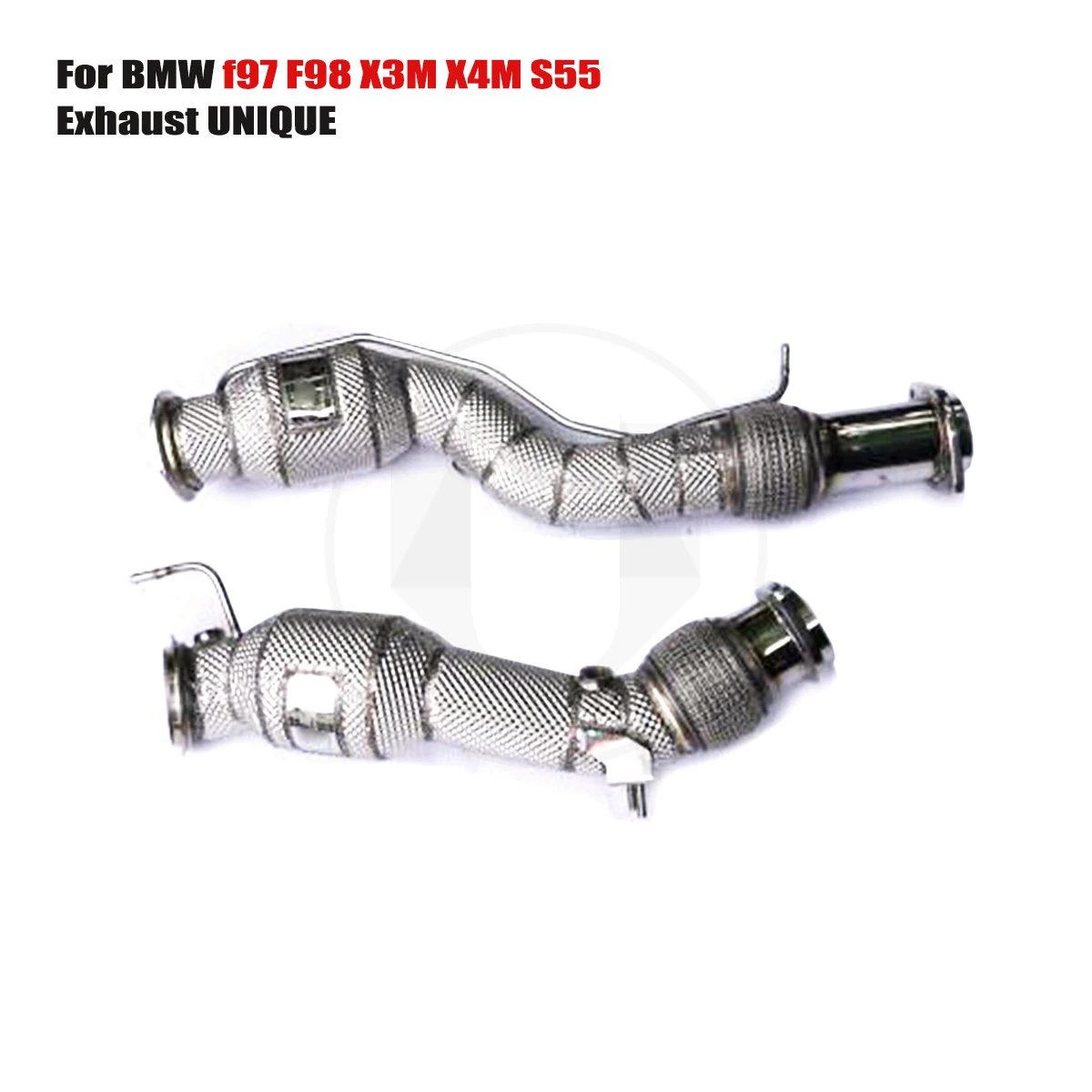 

UNIQUE For 2019-2023 BMW f97 F98 X3M X4M S58 3.0T With insulator downpipe With cat/without cat exhaust pipe