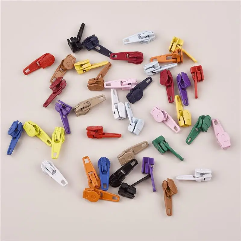 10Pcs 3# Nylon Coil Auto Lock Zipper Puller DIY Sewing Tool Zipper Slider For Tailor Sewing Accessories