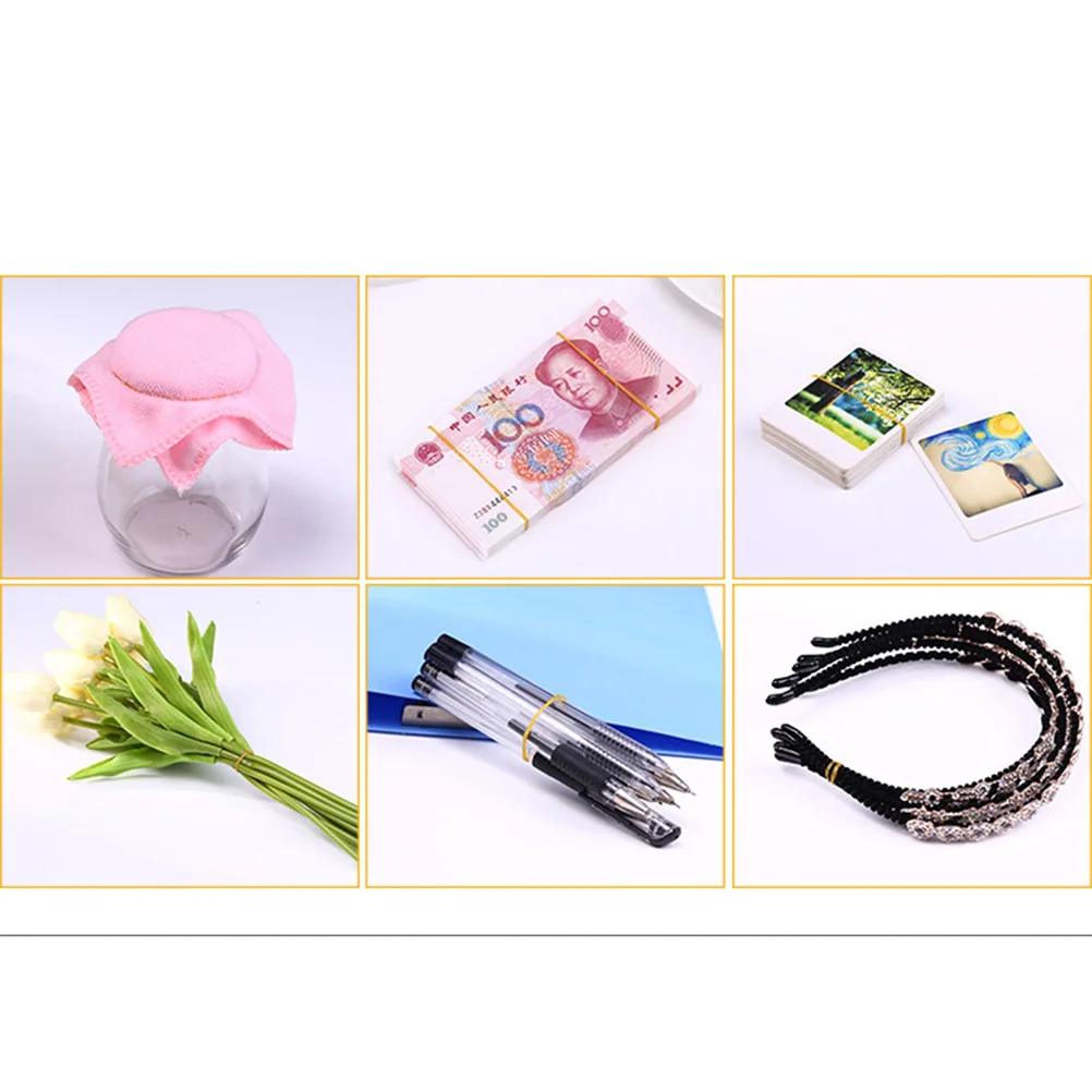 

500Pcs Rubber Bands Natural Stretchy Elastic Bands Multi-Purpose Rubber Rings for Money Paper Bills Fastening