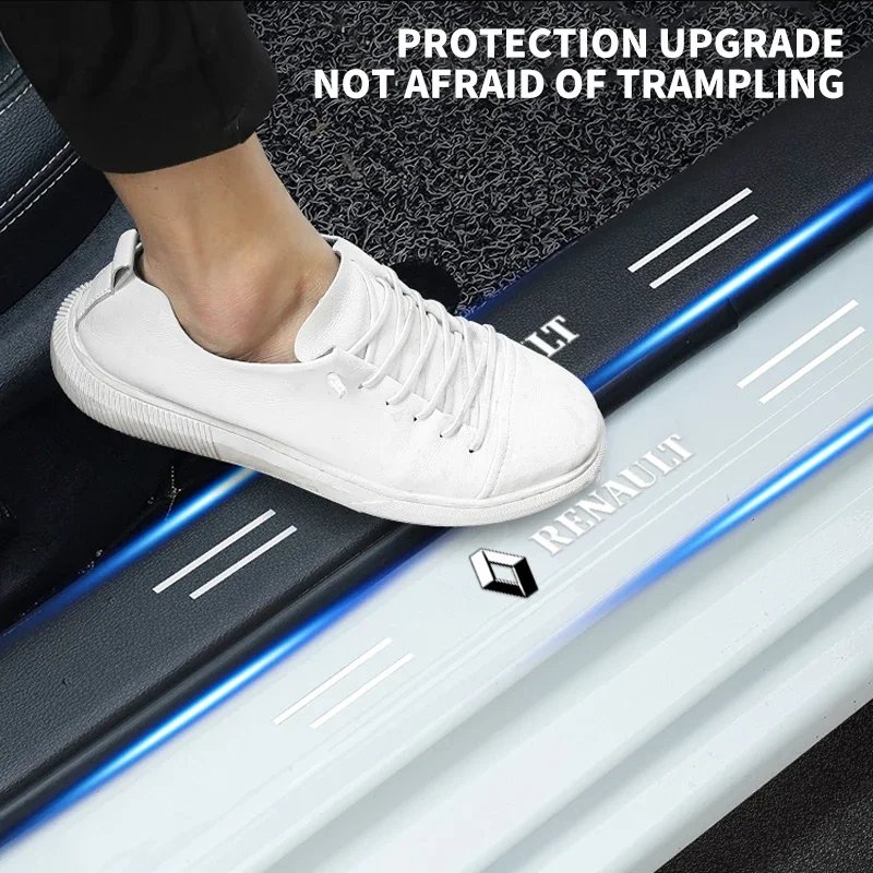 4pcs Car Door Sill Protector Stickers Transparent Decor Decal Threshold Strip For Renault JEEP Acura Subaru Mitsubishi Volvo view 2