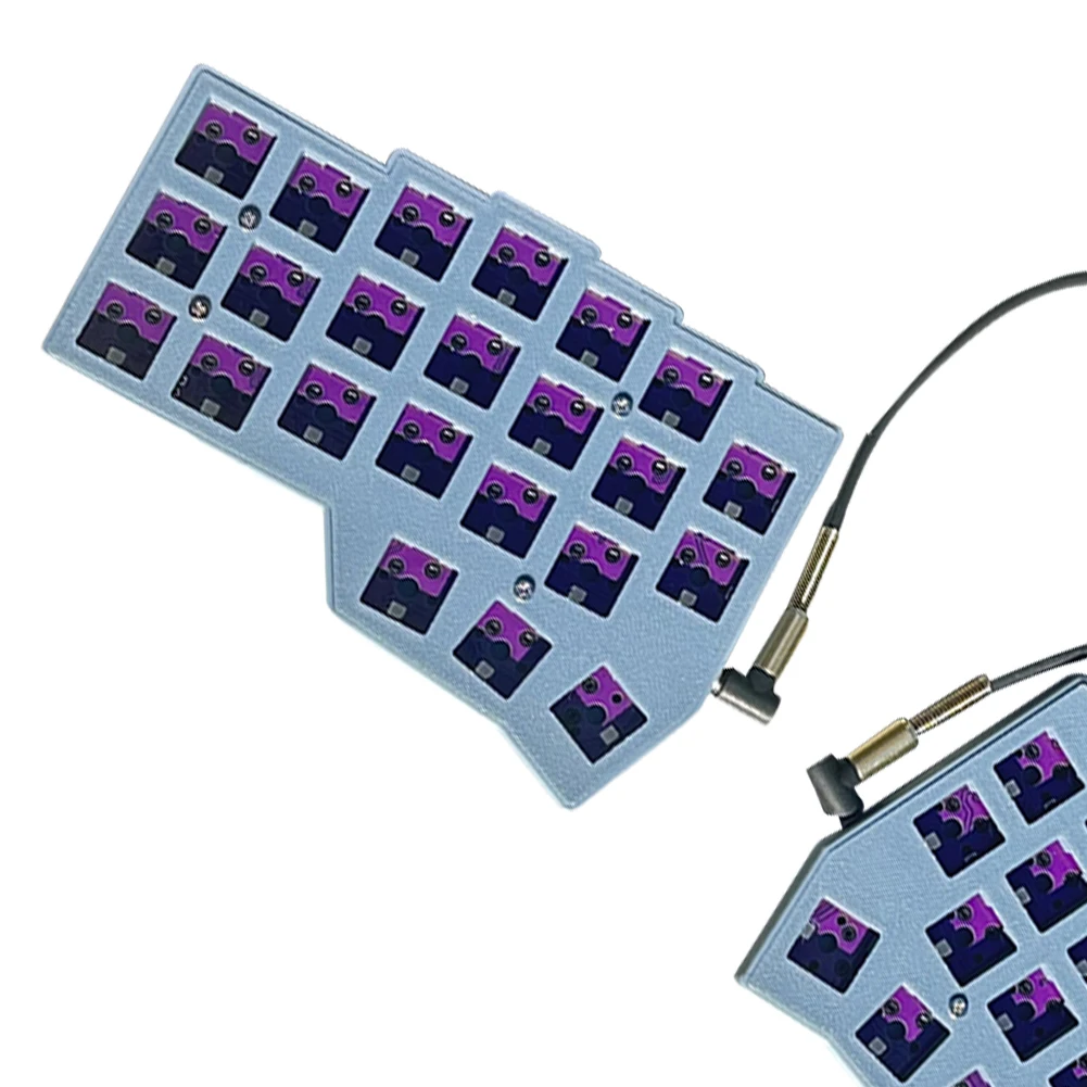 Teclado dividido, teclado programable con cable, intercambio en caliente, teclado de diseño dividido, compatible con QMK/VIAL, accesorios personalizados para jugadores de PC