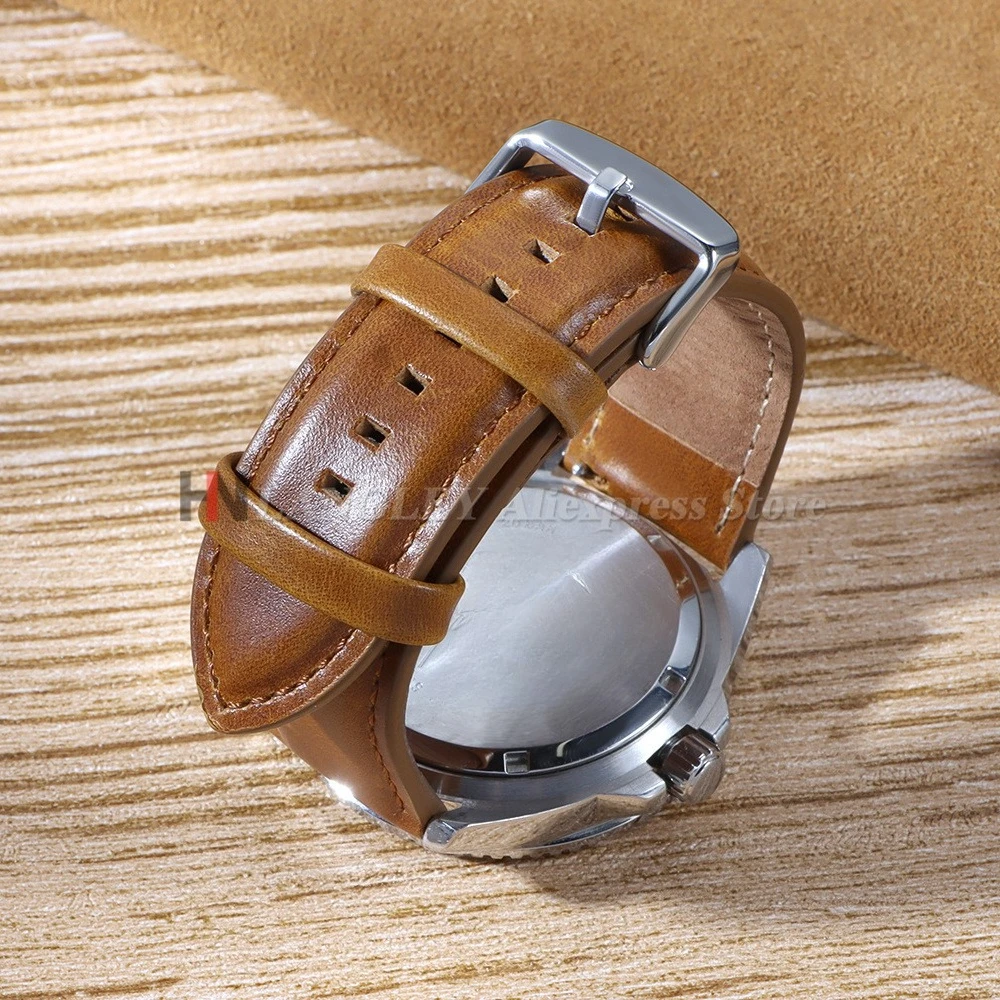Uhrenarmband aus Rindsleder, universell, im Vintage-Stil, 18 mm, 20 mm, 22 mm, 24 mm, 26 mm, für Herren, passend für DW Daniel Wellington Uhren, Uhrenzubehör. – Detail 9