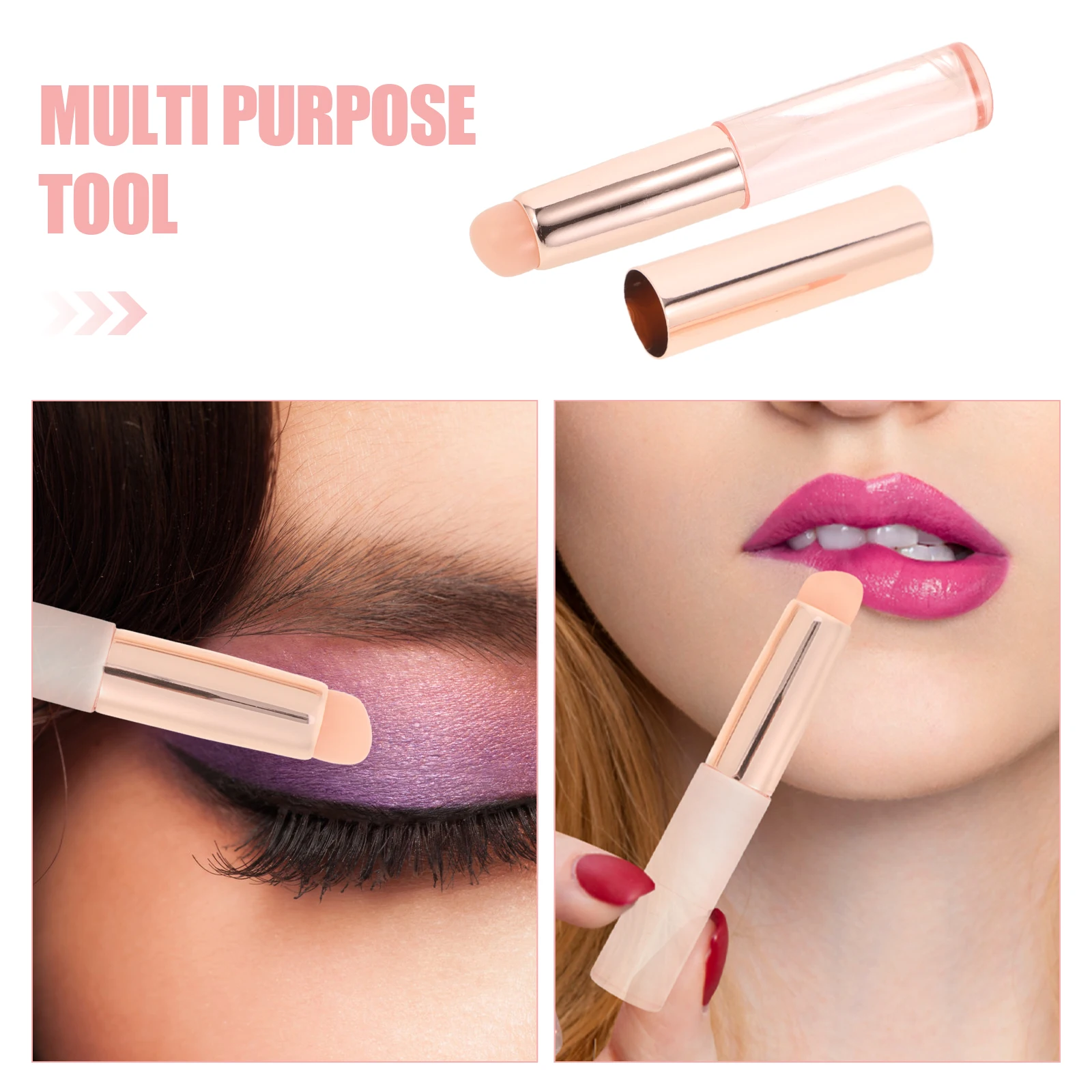 2 stuks siliconen lippenborstel met deksel voor lippenbalsem tintglans applicatie transparant handvat stofkap draagbare make-upborstelset