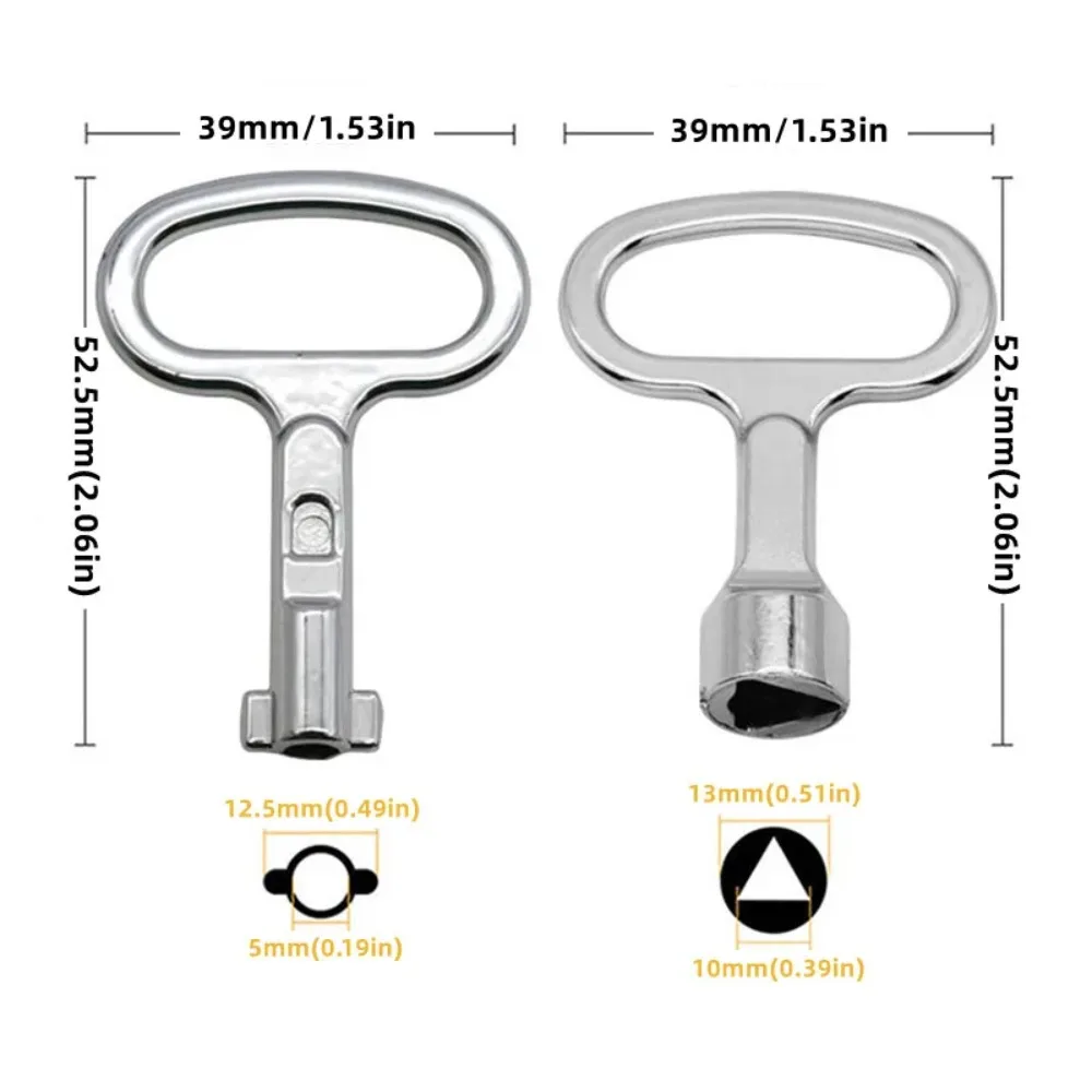 Triangular Key, Distribution Box Cabinet Lock Wrench, Multi-Purpose Valve, Electric Cabinet & Elevator Door Slotted Torque Key