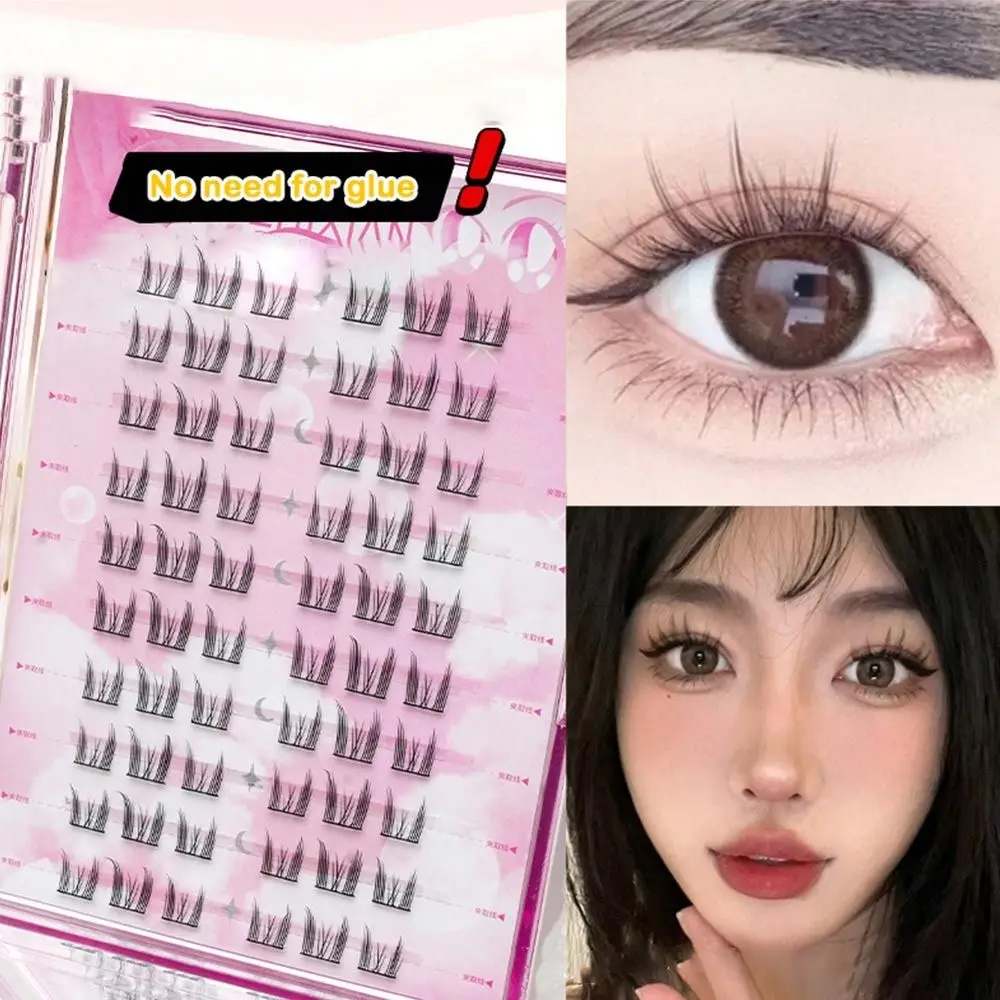 With Jelly Glue Strips Manga Lashes Glue Free Anime Cosplay 3D False Eyelashes Nude Makeup Multiple Styles Cat Elf Eyelashes