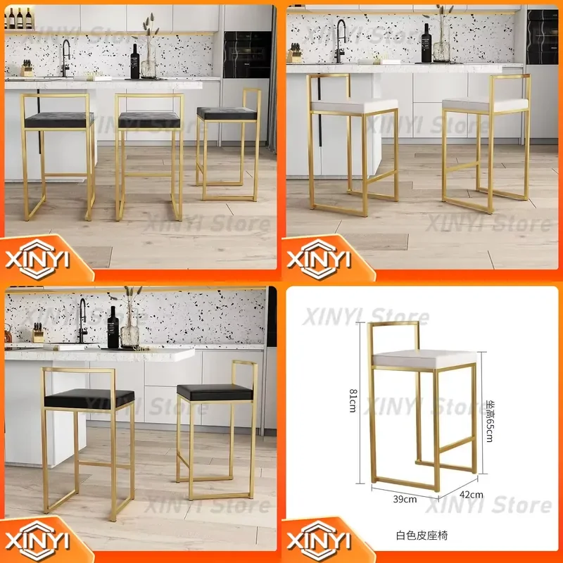 Nordic Chair for Dining Bedroom Semi-bar Vanity Modern Office Luxury Designer Chair for Living Room Fashion Cadeira Home