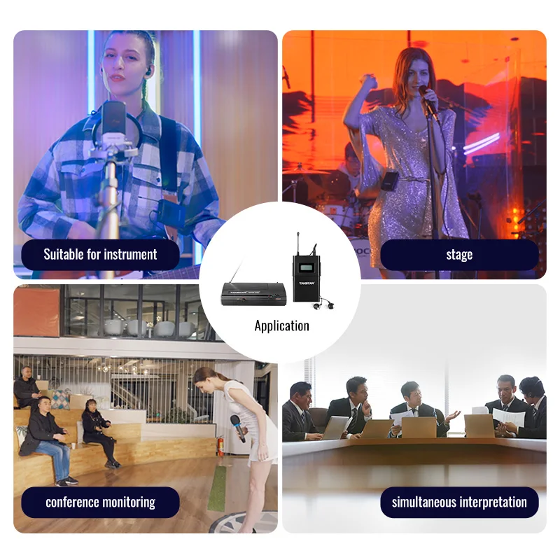 Takstar WPM-200 Monitor Nirkabel Panggung Penyanyi Kembali Iringan Musik Audio Host Suara Pidato Real-Time Monitor Telinga Kembali