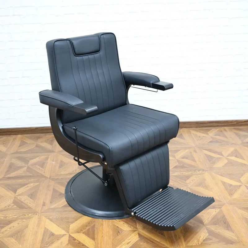 

Black Chairs, 360° Rotatable Barber Shop Barber Chair, And Recline, Hydraulic Lift, Customizable Hair Salon Furniture Wholesale