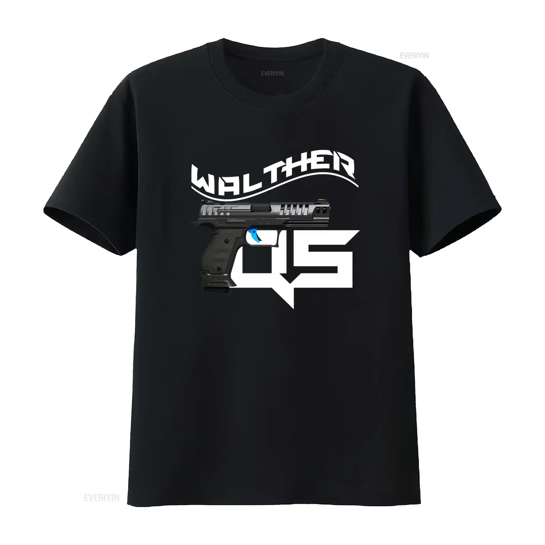 Walther Q5 Handgun T-Shirt für Herren, stilvolles, kantiges Design, Vintage-Stil, gewaschen, lässig, leicht streetwear, Designer-Kleidung, Unisex
