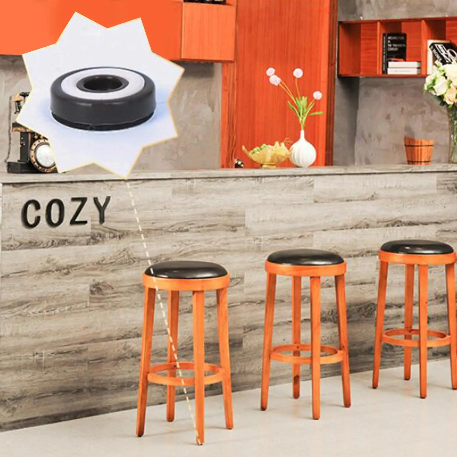 Sturdy Floor Protectors Round Caster Cup Pad for Furniture Height Control Bed Sofa Riser Stopper