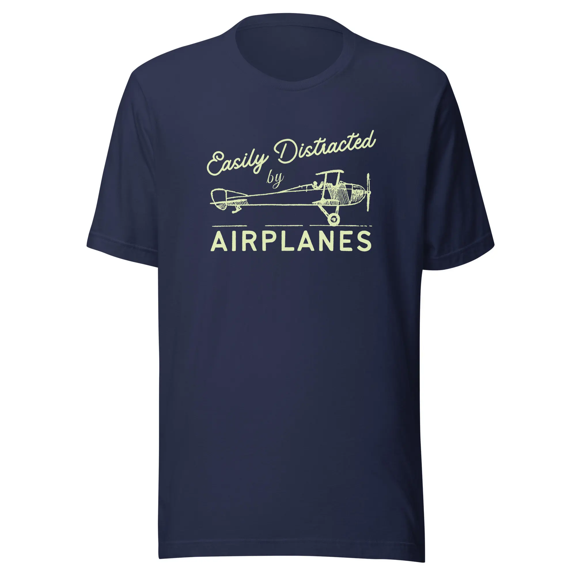 Airplane Shirt, Easily Distracted By Airplanes Shirt, Vintage Retro Plane Shirt, Gift for Airplane Lovers, Gift for Pilot