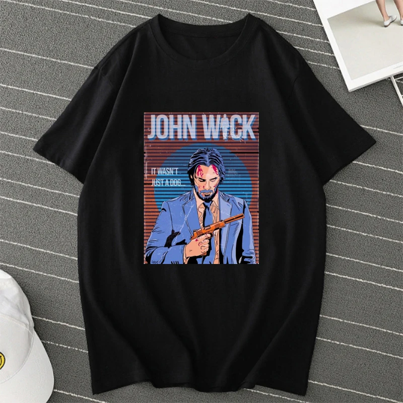 John Wick Printed T Shirt Keanu Reeves Killer Women Men Shirts John Wick Chapter 4 Tee Tops Summer Short Sleeve Casual T-shirt