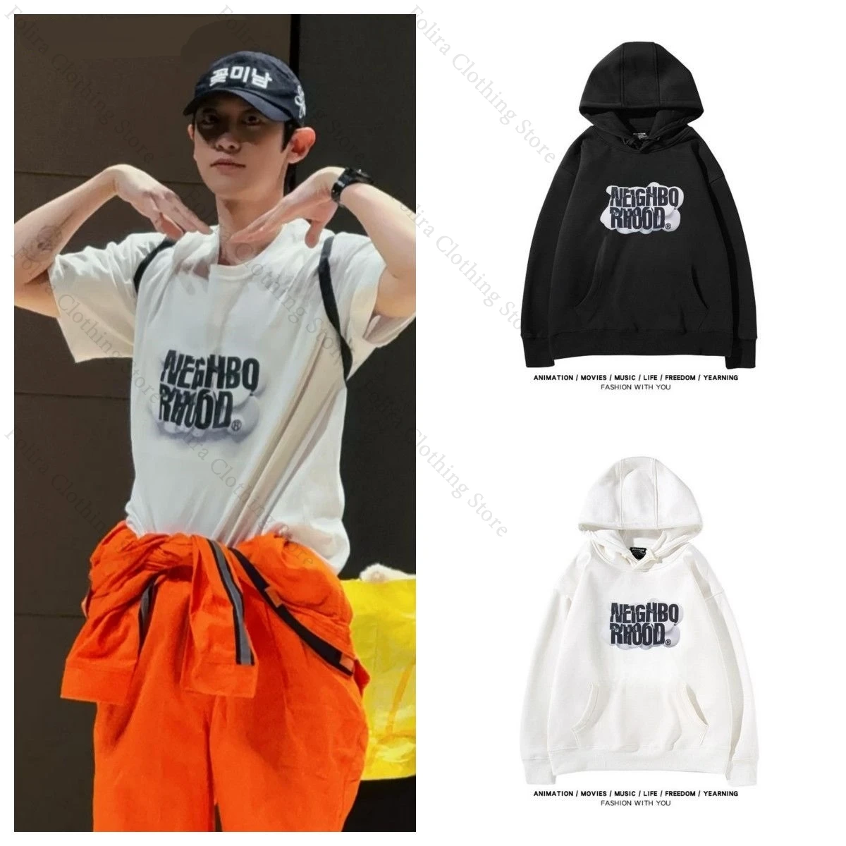 

Худи с принтом Kpop Park Chanyeol 2026 для фанатов, толстовка с капюшоном, пуловер, топ с длинным рукавом, унисекс, уличная одежда
