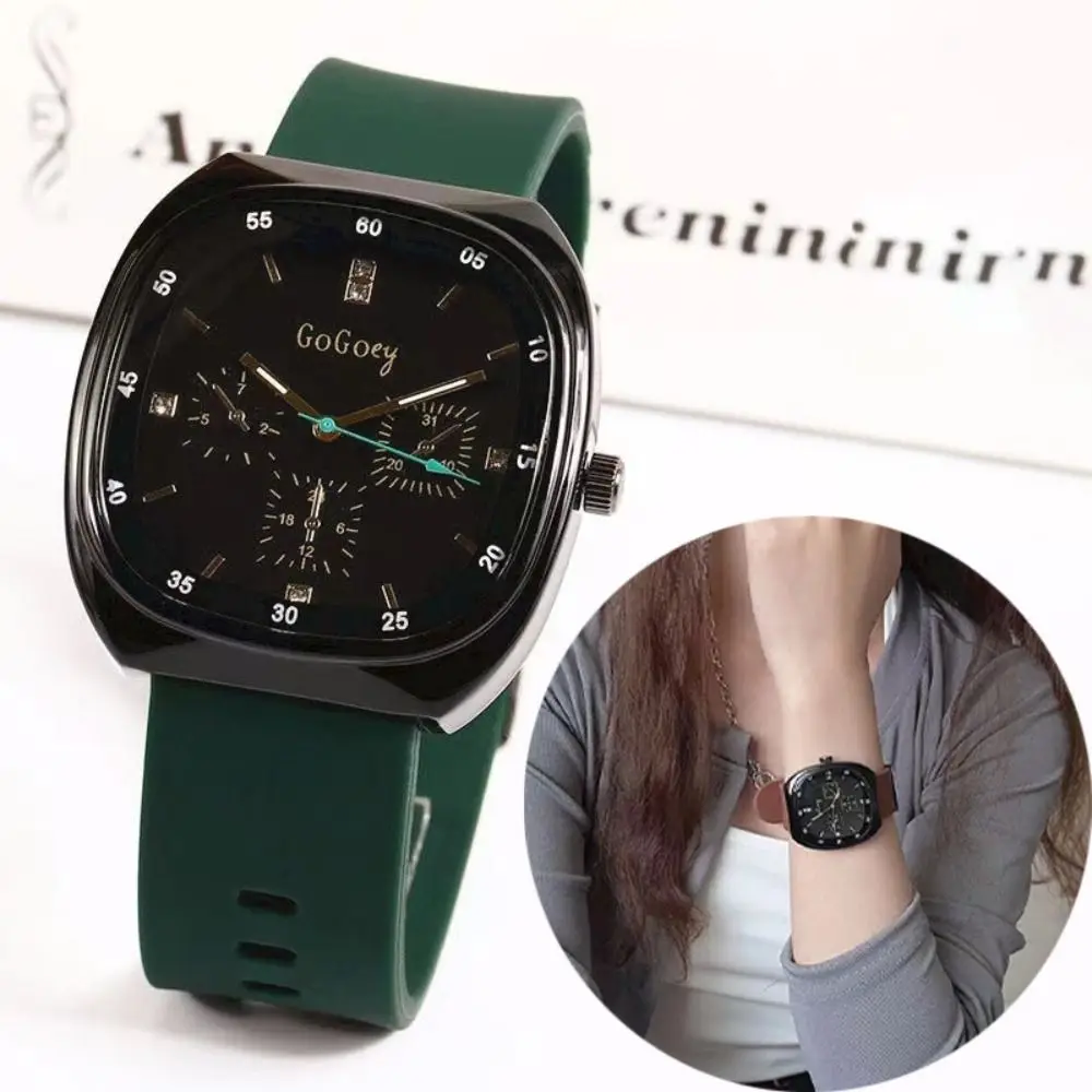 

Fashion Electronic Quartz Watch High Qulaity Silicone Strap Casual Women Sport Wristwatches Large Dial Men Wrist Watch Student