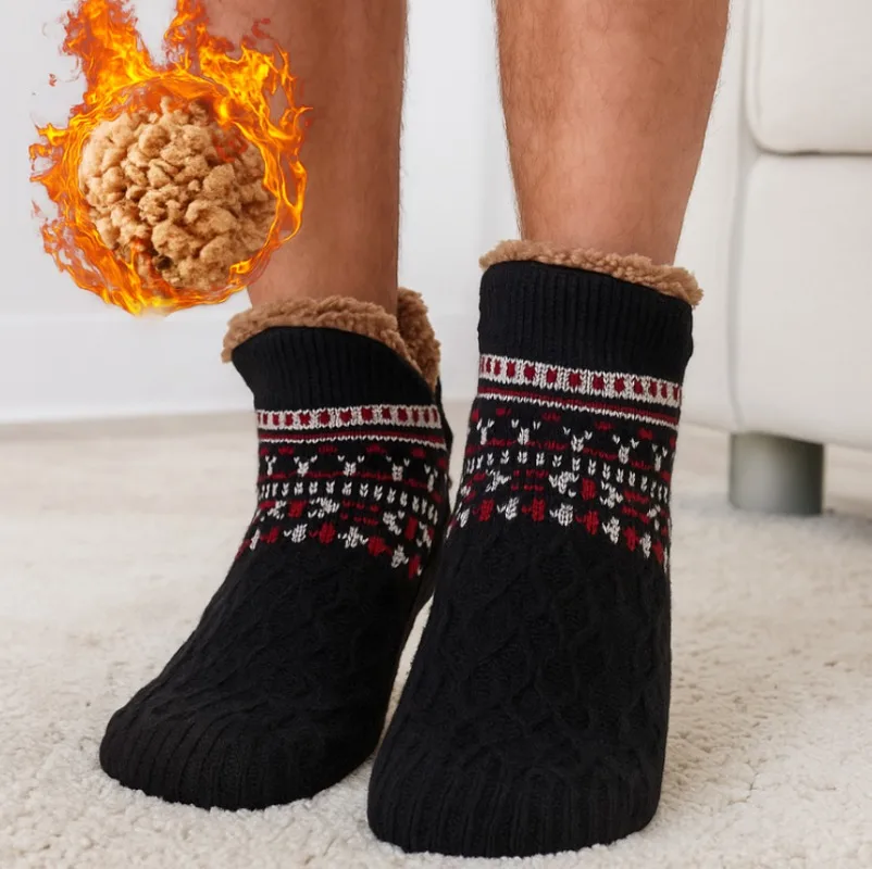 

Warm Winter Floor Socks for Women and Men Non-Slip Indoor House Slippers Cozy Home Sleeping Socks