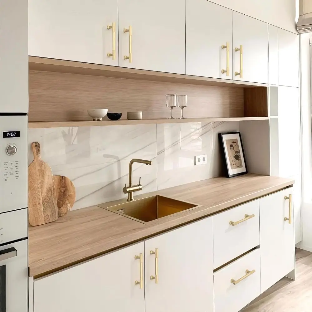 

Nordic Style Cabinet Handles Modern Bar Pull Kitchen Cupboard Door Pull Minimalist Brass Dresser Hardware Cabinet