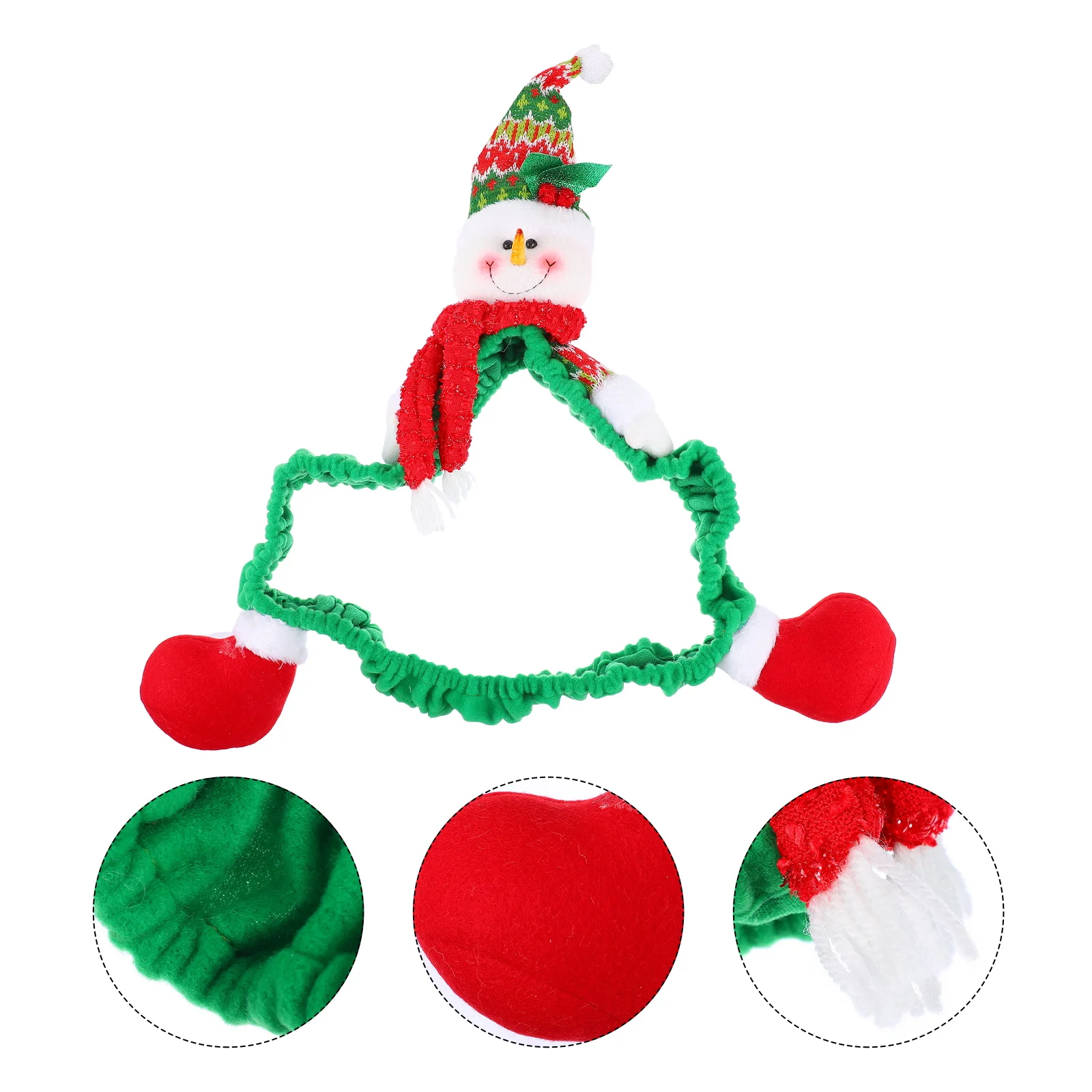 

Snowman Protective Case Christmas Decor Computer Monitor Cover Decorate Desktop Brushed Cloth Office Display Decorative