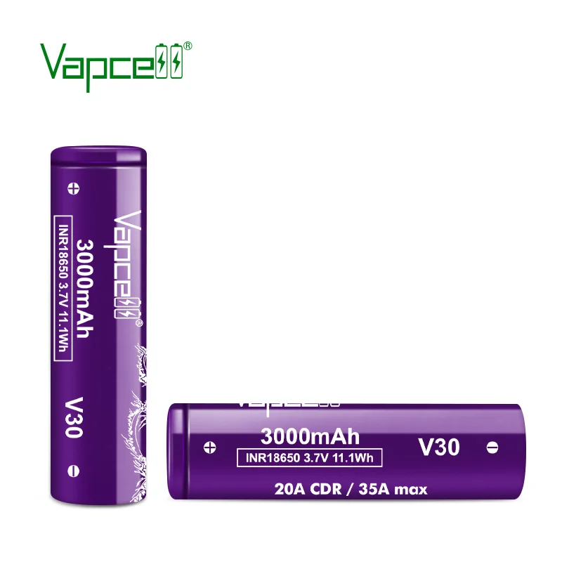 1-8pcs Original Vapcell V30 INR 18650 3000mAh 20/35A Battery High Discharge Rechargeable 18650 Lithium ion cell For BOXMOD