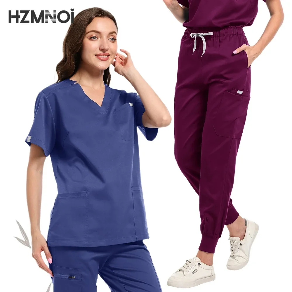 High Quality Stretch Medical Scrubs Uniforms Multicolor Beauty Workwear Nursing Work Clothes Pharmacist Work Set Nurse Uniforms