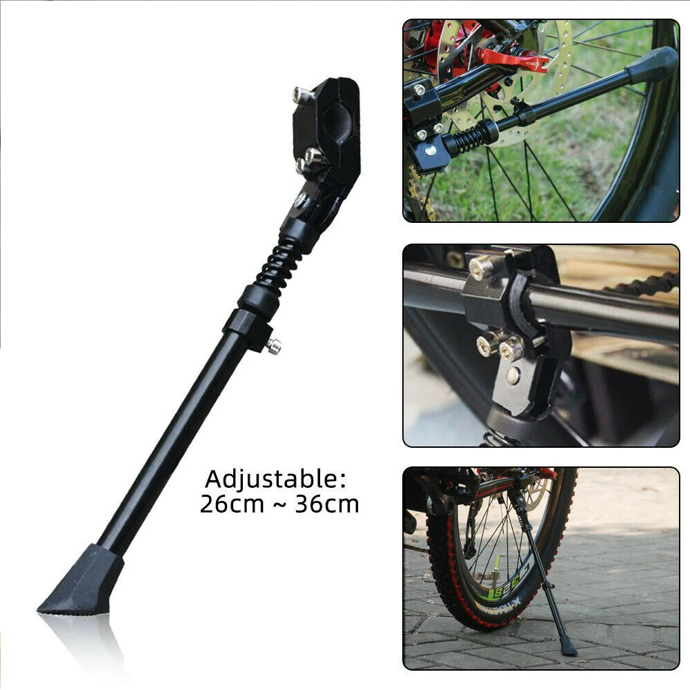 26-36cm ajustável suportes de bicicleta suporte lateral kick stand para 22 24 26 Polegada mountain bike bicicleta de estrada acessórios