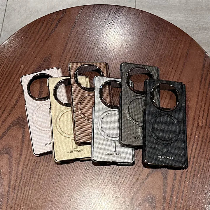 

For Huawei Mate X6 Phone Case Folding X5 New Mate X3 Collector's Edition Leather Particle Magnetic Plated Hinge Protective Cover