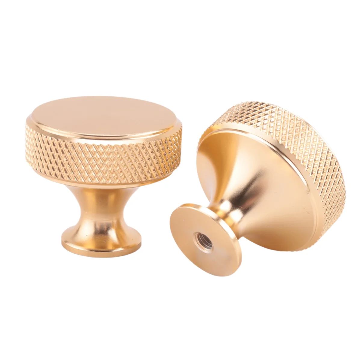 10 Pack Champagne Bronze Knurled Cabinet Knobs Round Kitchen Cabinet Pulls for Drawer Dresser, Cupboard and Wardrobe