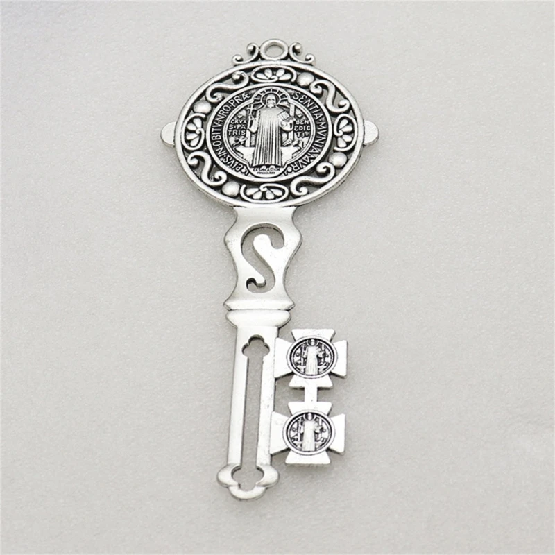 2Pcs Elegant Christ Key Wall Door Hanger Multi Purpose Metal Necklace