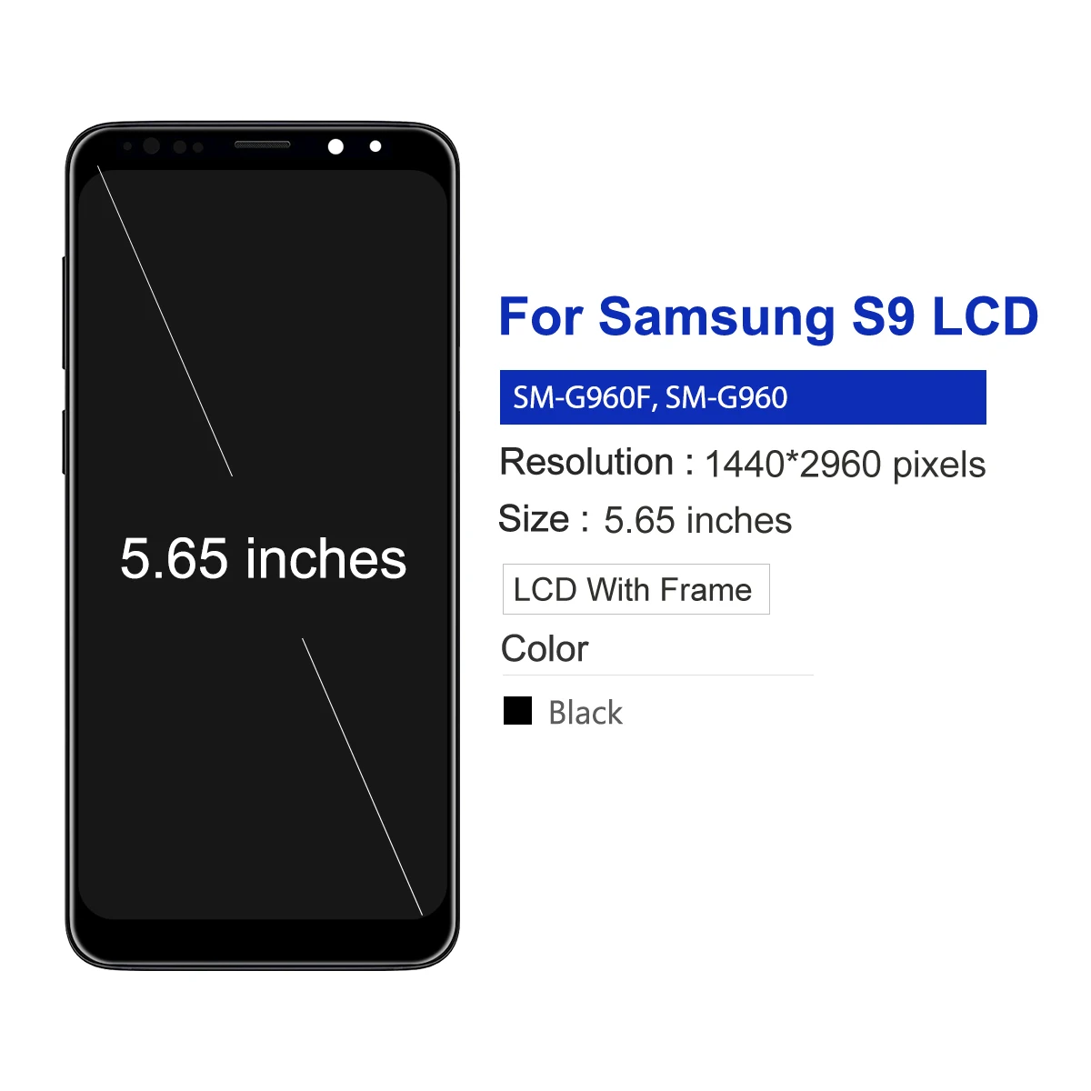 For Samsung S9 G960 G960N G9600 G960U LCD Screen with Frame New TFT Touch Digitizer Replacement Display for Mobile Devices