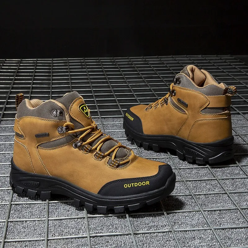 

YRZL мужские походные ботинки водонепроницаемые термонескользящие альпинистские ботинки треккинговая обувь мужские уличные приключенческие ботинки удобные