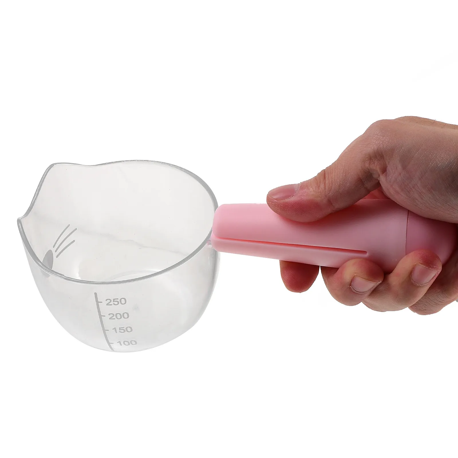 Wet Food Spoon with Sealing Clamp Measuring Mark Dog Cat Feeding Scoop Portable Non-Slip Handle Reusable Pet Supply Tool