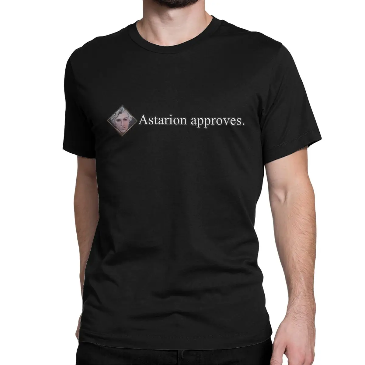 ASTARION Approves Vampire Approval Baldur's Gate for Men T Shirts Casual Tee Shirt O Neck T-Shirt 100% Cotton Plus Size Clothing