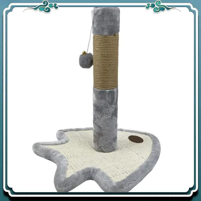 

A67K-Скребок для кошек, милая основа с рисунком рыбы, натуральный сизалевый когтеточка для кошек с шариком, сверхмощные кровати для домашних животных с защитой от наклона