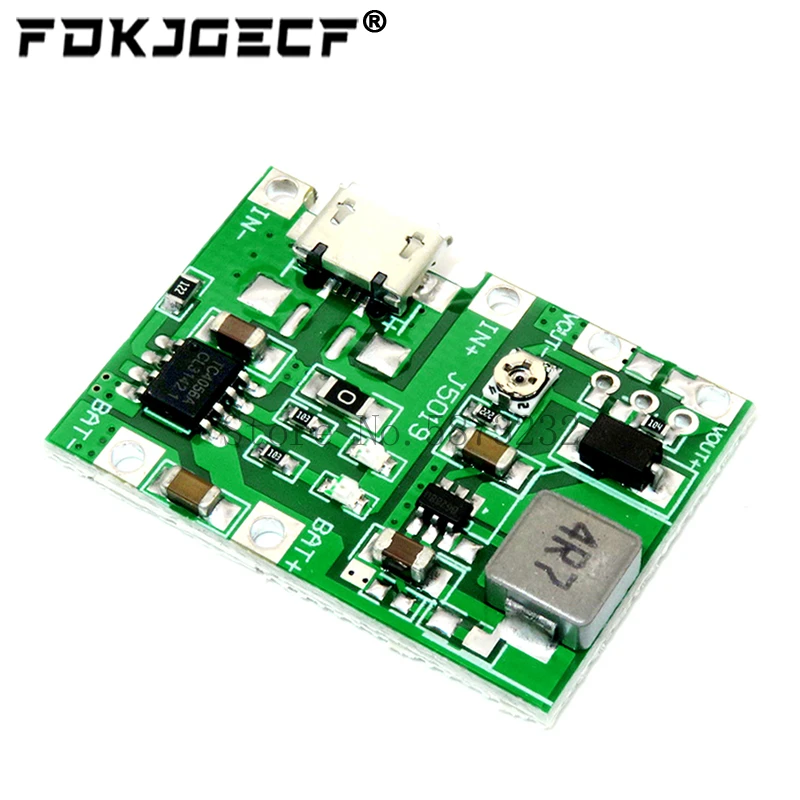 TP4056 3.7V 4.2V 9V 5V 2A Adjustable Step Up Module 18650 Lithium Li-ion Battery Charging Discharge Power Board DIY Kit